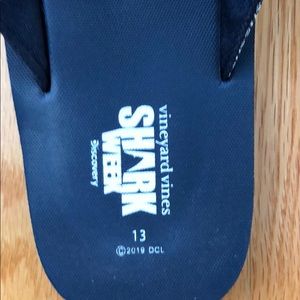 Vineyard Vines Shoes - Vineyard vines Shark Week flip flops size 13 Vineyard Vines Shoes - Vineyard vines Shark Week flip flops size 13